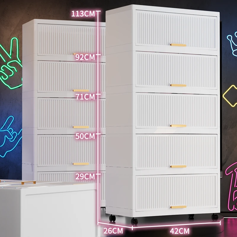 ST（42面宽）厨房置物架落地多层蔬菜收纳架多功能杂物架储物柜子