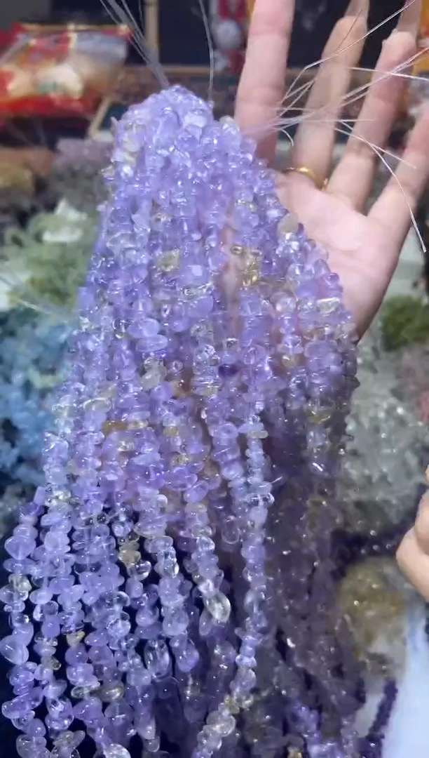 【闪购商品】水晶珠宝半成品未镶嵌紫黄晶