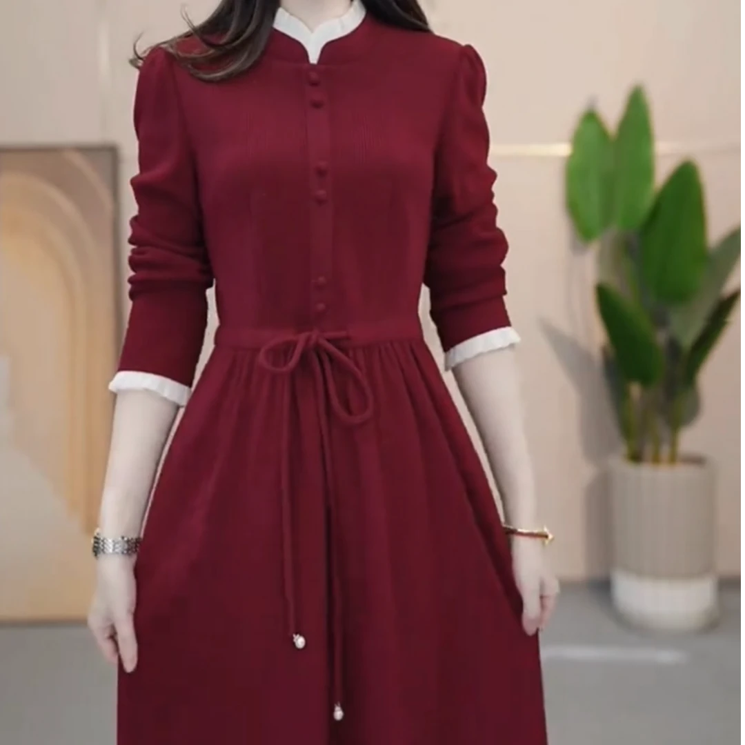 【依然定制】8888143 #  新款 2025  显瘦  减龄 收腰 连衣裙