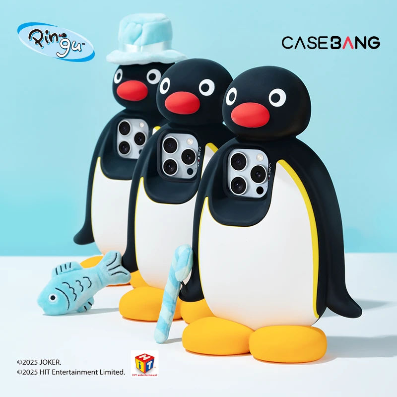 CASEBANGxPingu联名好大鹅硅胶立体壳适用iphone16手机网红防摔