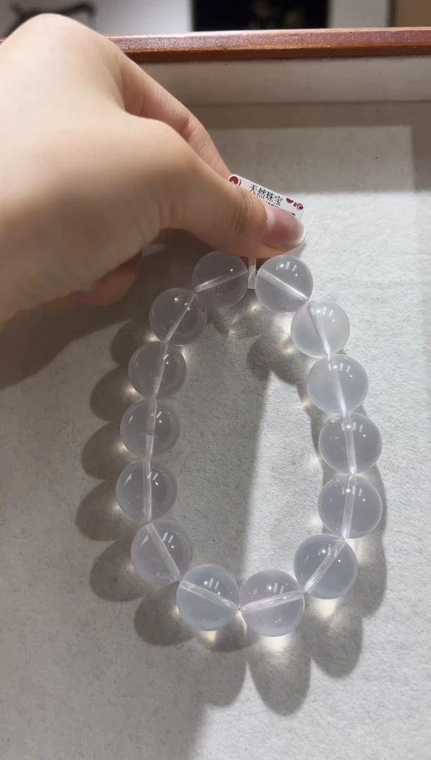 水晶手串未镶嵌MJJZBXL4030奶白体白水晶手串16+多样性发一