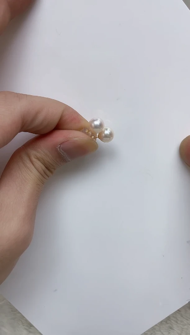 18K金镶嵌耳饰海水珍珠