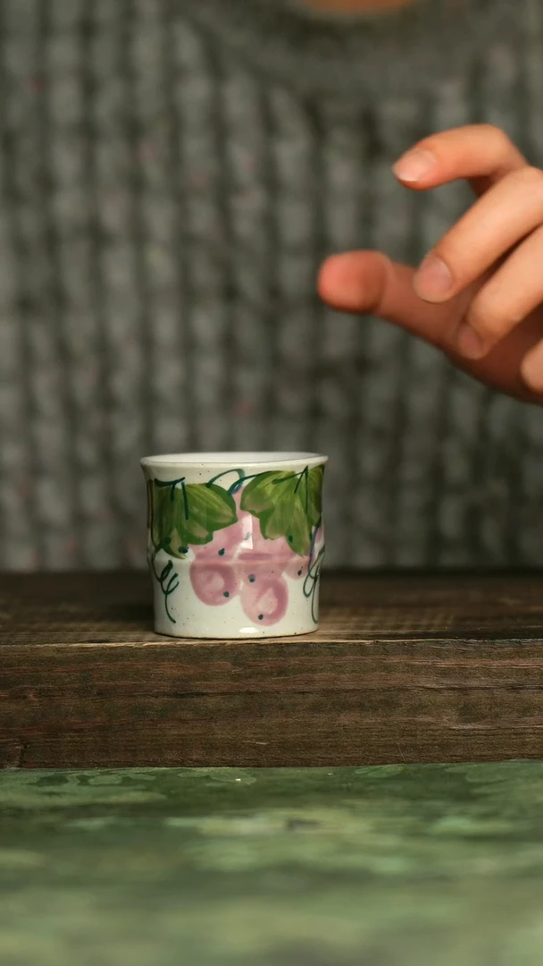 陶瓷青诗集手工手绘瓷器