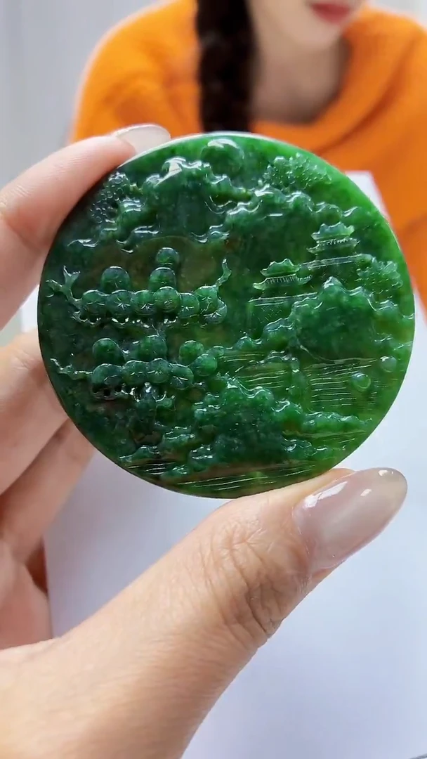 未镶嵌定制翡翠4829MM-毛货挂件84