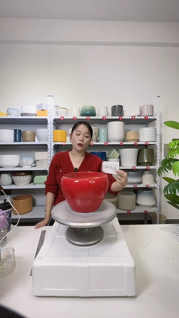 【闪购商品】陶瓷苹果盆中号20*16（瑕疵）