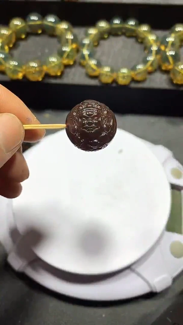 琥珀颈饰未镶嵌天然缅甸琥珀黑天22+