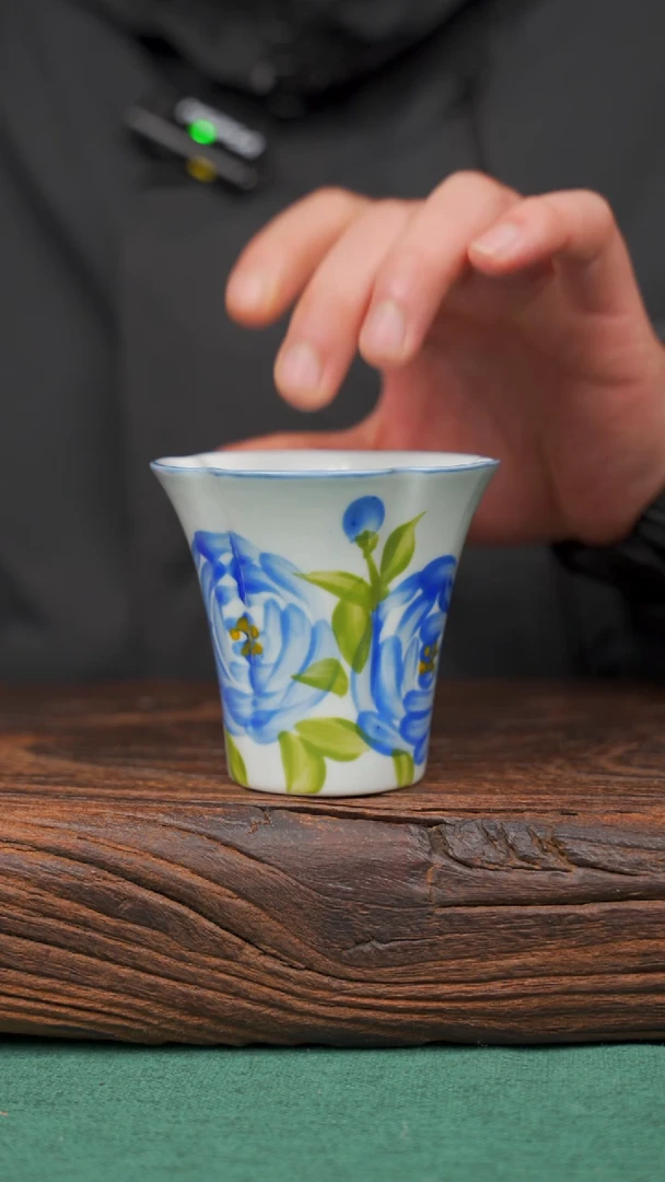 【闪购商品】瓷片28寻一缕瓷香杯釉下手工手绘瓷器