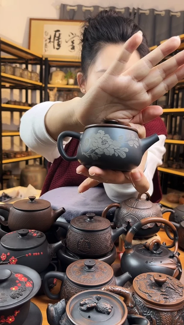 【闪购商品】壶无礼盒网孔 山茶花 大口汉瓦