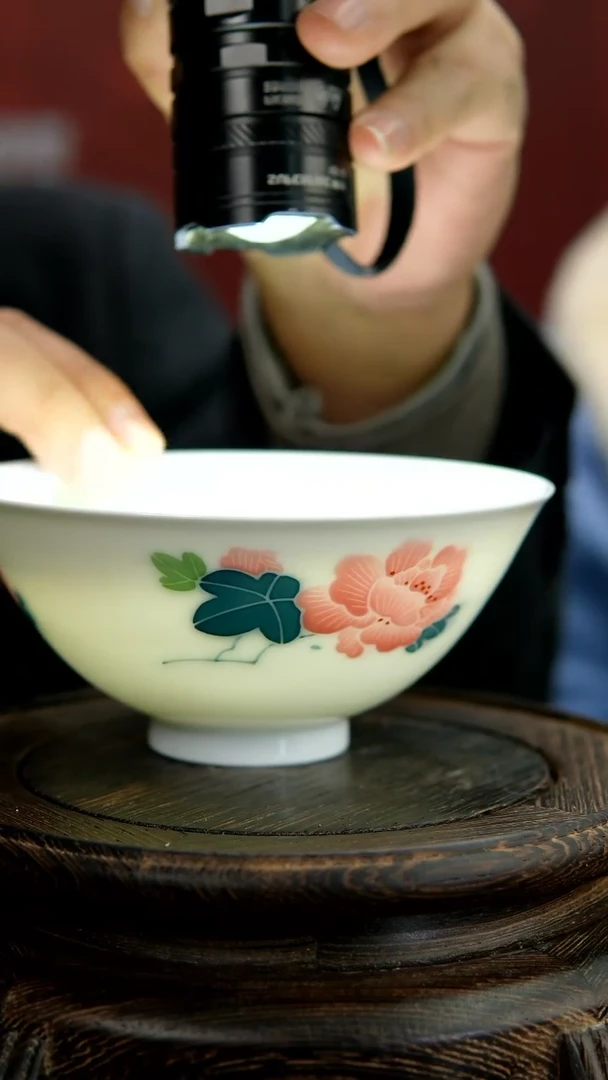 【闪购商品】008函夏非遗芙蓉花对画大碗