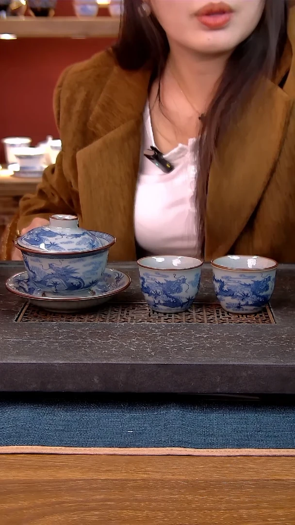 简装家用款3件套 老陶泥开片纹陶瓷茶具