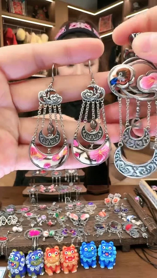 【闪购商品】织绣232耳环吊坠一套