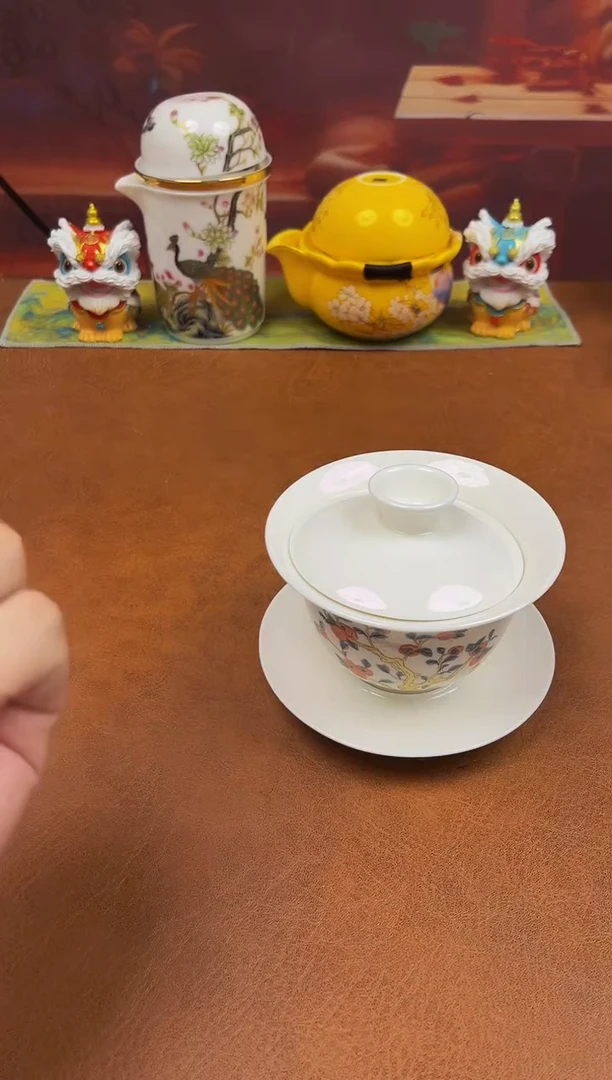 陶瓷茶具摆件旅行套组