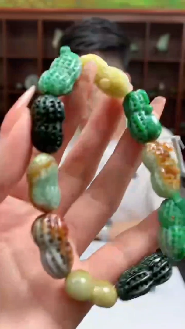 【闪购商品】定制翡翠未镶嵌1049ry-毛货手串29