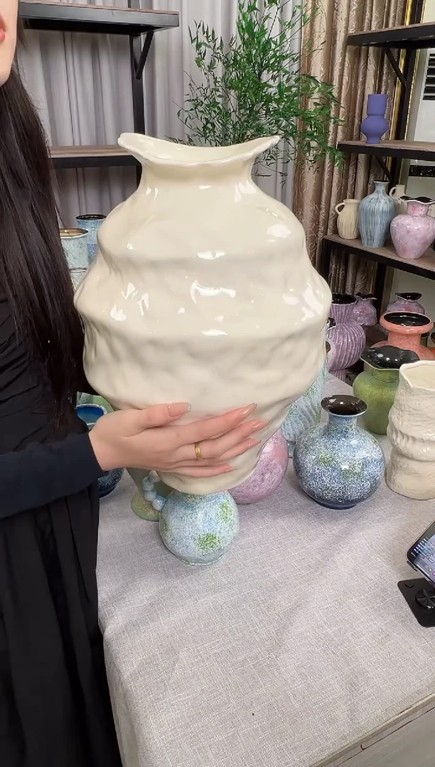 【禅意净版高款大号】不规则陶瓷花瓶侘寂风