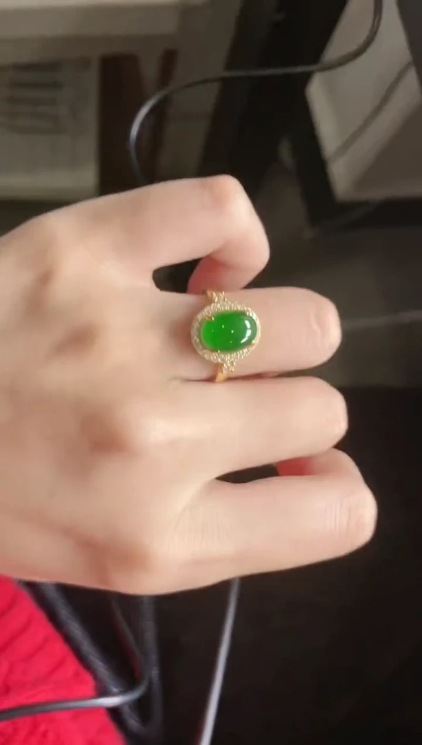 【闪购商品】翡翠戒指银S925镶嵌51511