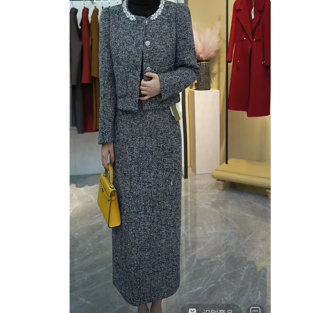 H5106015回味依衣高级感时尚设计师收腰气质套裙