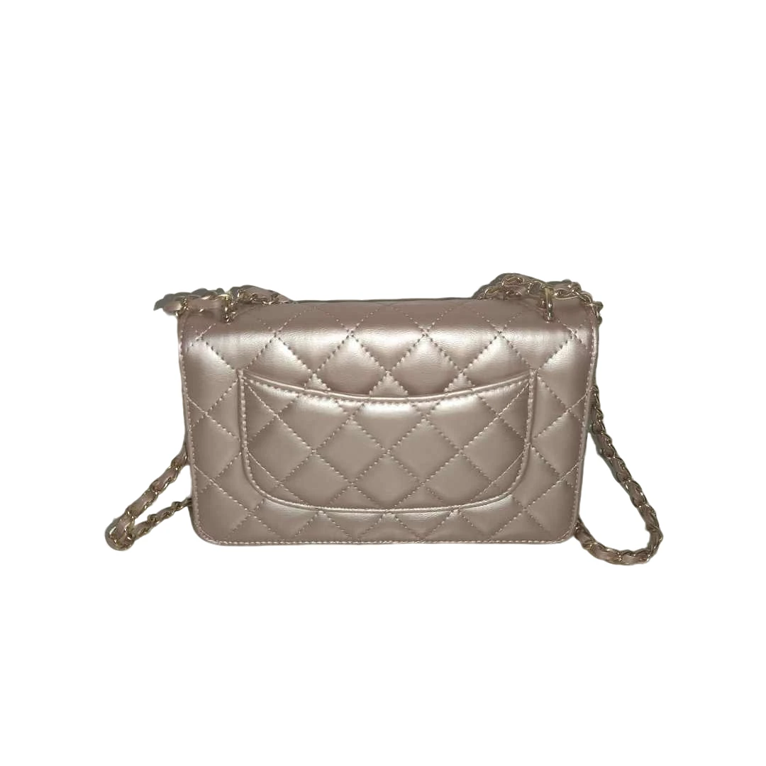 TOLEX2025新款手工时尚百搭珠光卧发粉色19cm