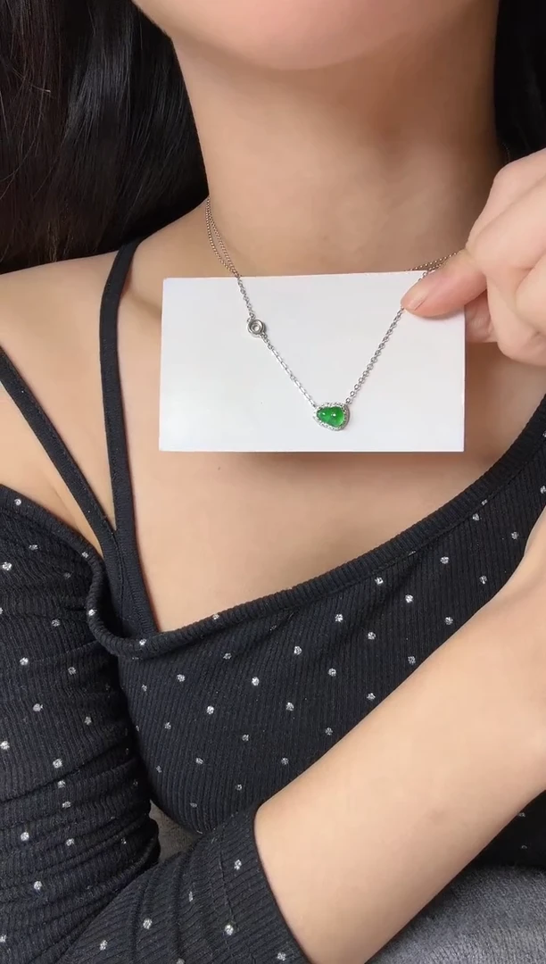 【闪购商品】翡翠套链银S925镶嵌葫芦套链