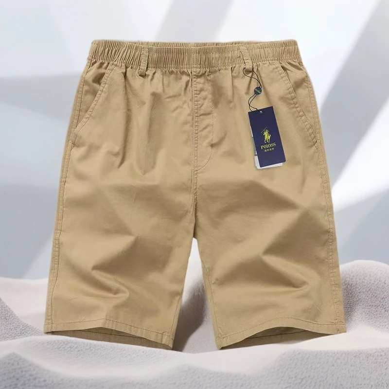保罗欺麦欧男士短裤纯棉2025夏季新款大码宽松适短裤男款五分裤