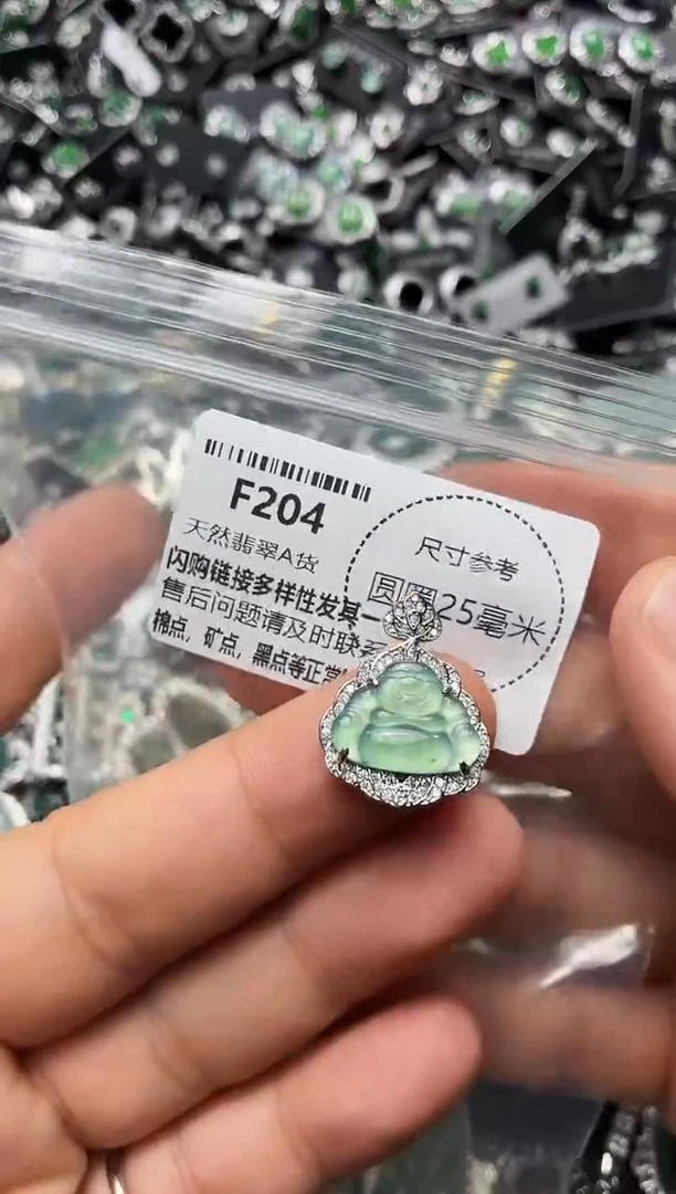 翡翠未镶嵌颈饰F204吊坠
