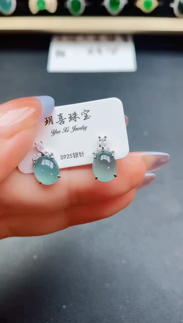 翡翠戒指银S925镶嵌321321