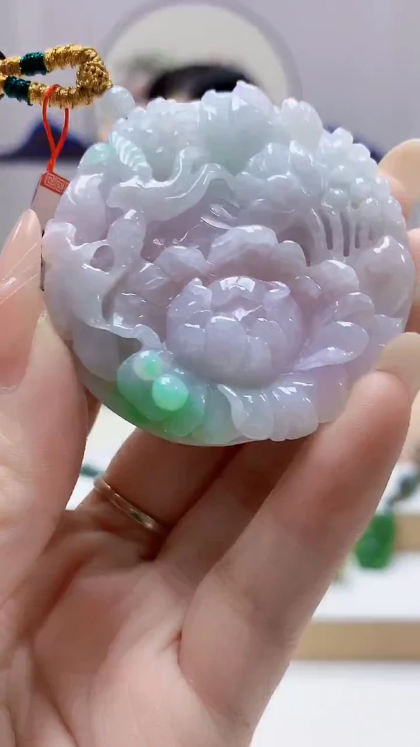 未镶嵌定制翡翠4852DD-毛货挂件32