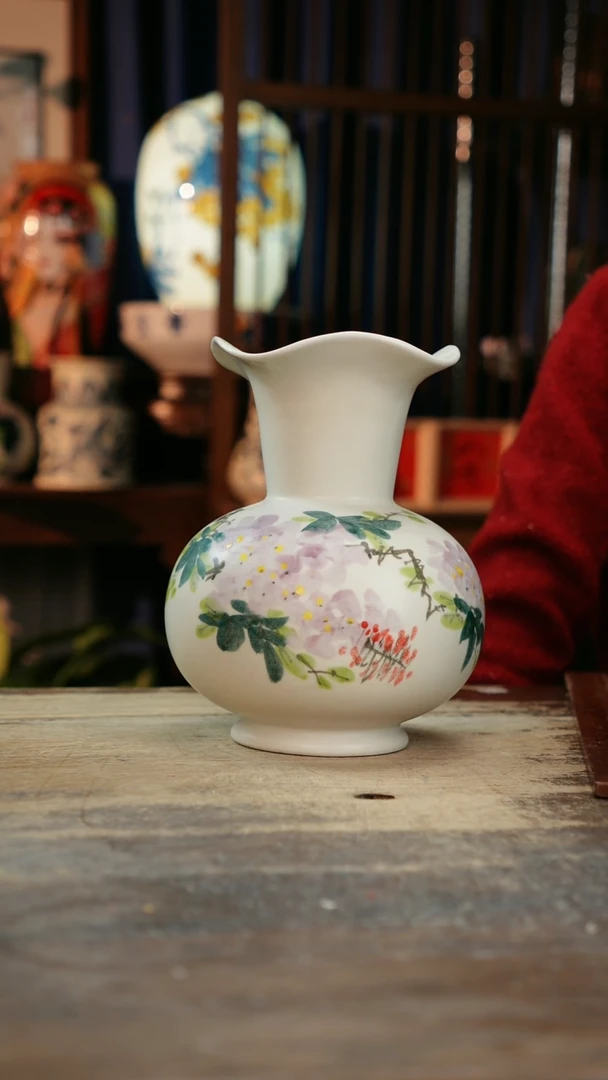 【闪购商品】瓷片景德镇纯手工釉下彩精品花瓶