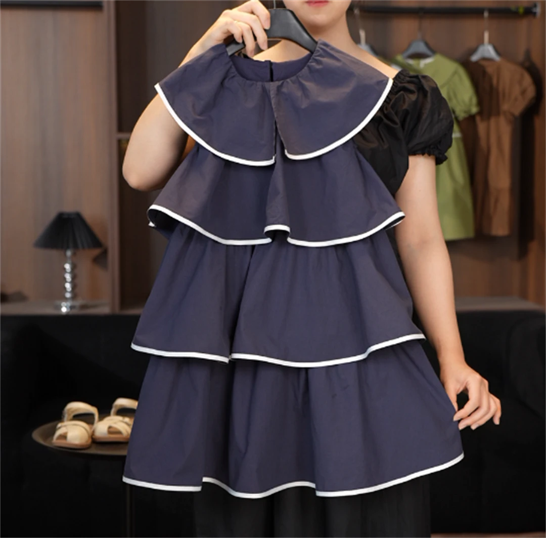 【CW】原创设计 洋气显瘦气质连衣裙“荷叶边” QZ