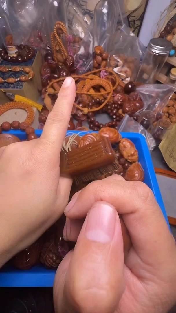 手串橄榄核旺财一对