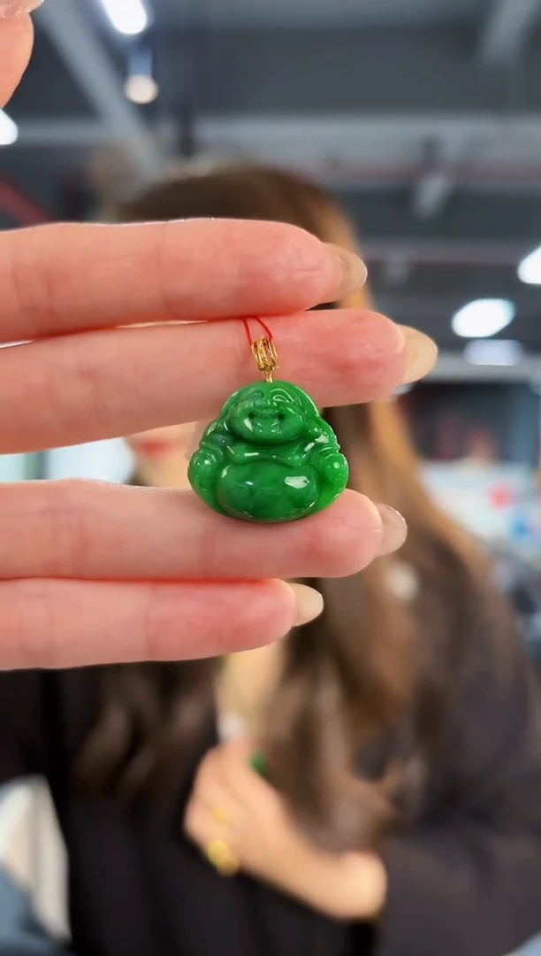 【闪购商品】翡翠颈饰18K金镶嵌缅料A货/支持复检/一件