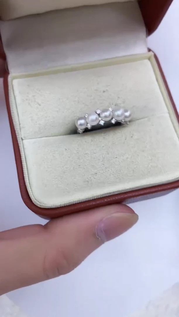 银S925镶嵌海水珍珠戒指