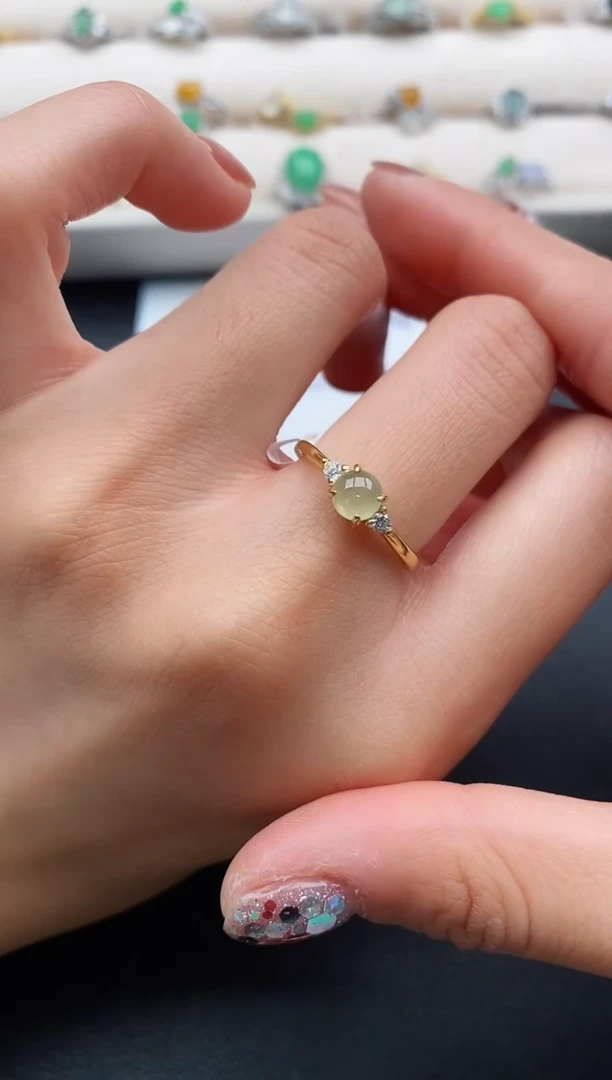 银S925镶嵌戒指翡翠1111111111+8