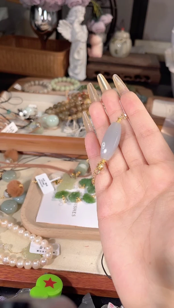 吊坠(不含链)银S925镶嵌和田玉多样性发其一孤品默认微瑕