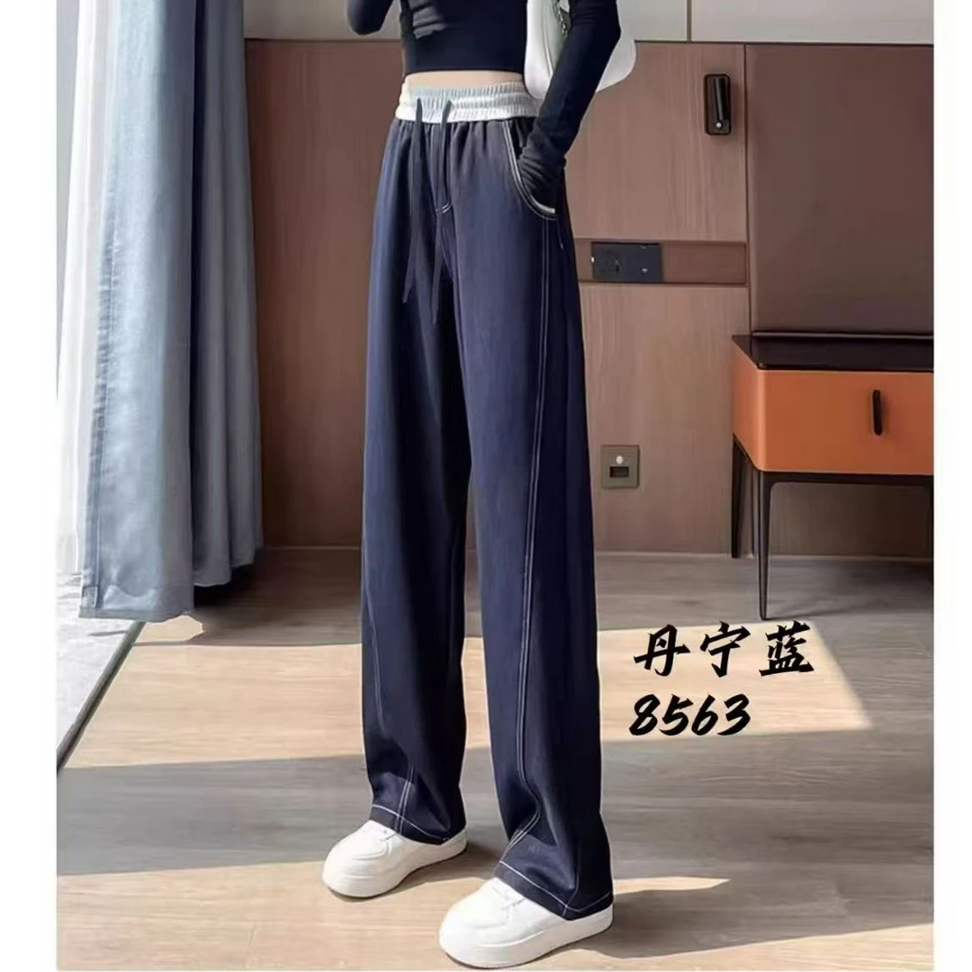 【卡蔻】8563新款修身直筒显瘦升级版水草弯刀裤（裤长102左右）