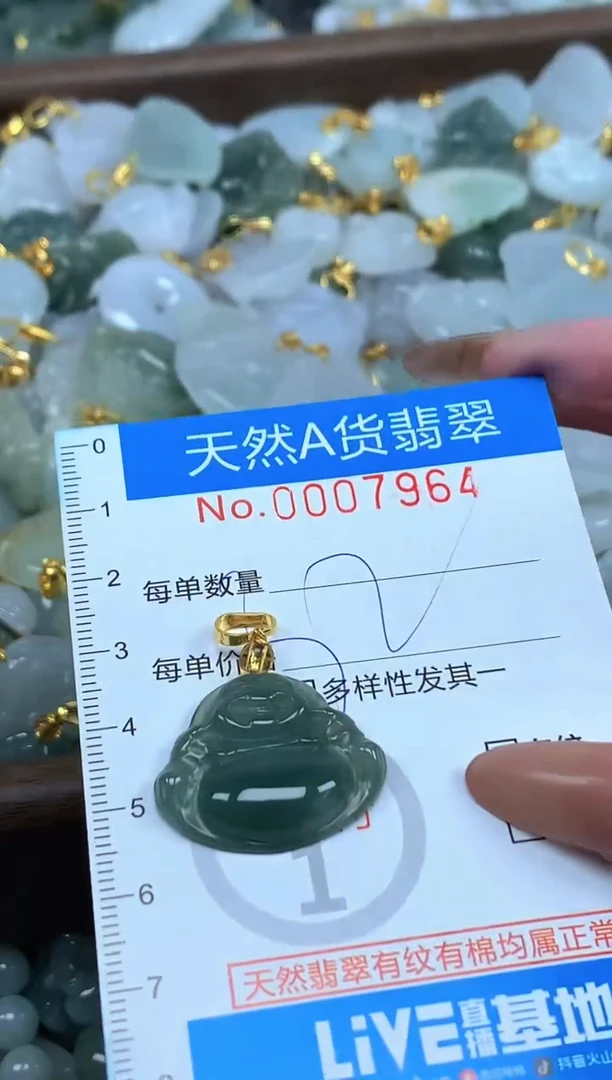 颈饰未镶嵌翡翠净货挂件-7964