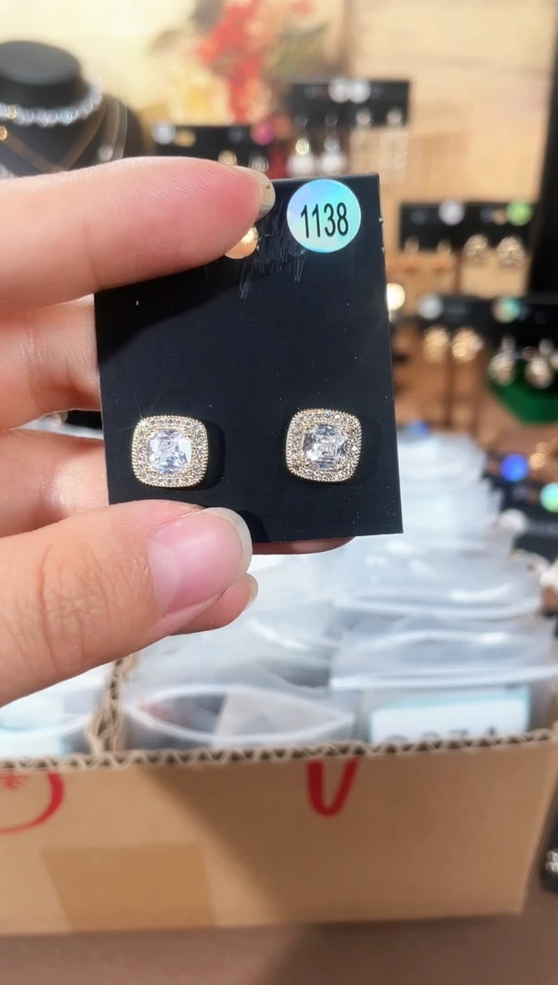 合金925银锆石豆1138