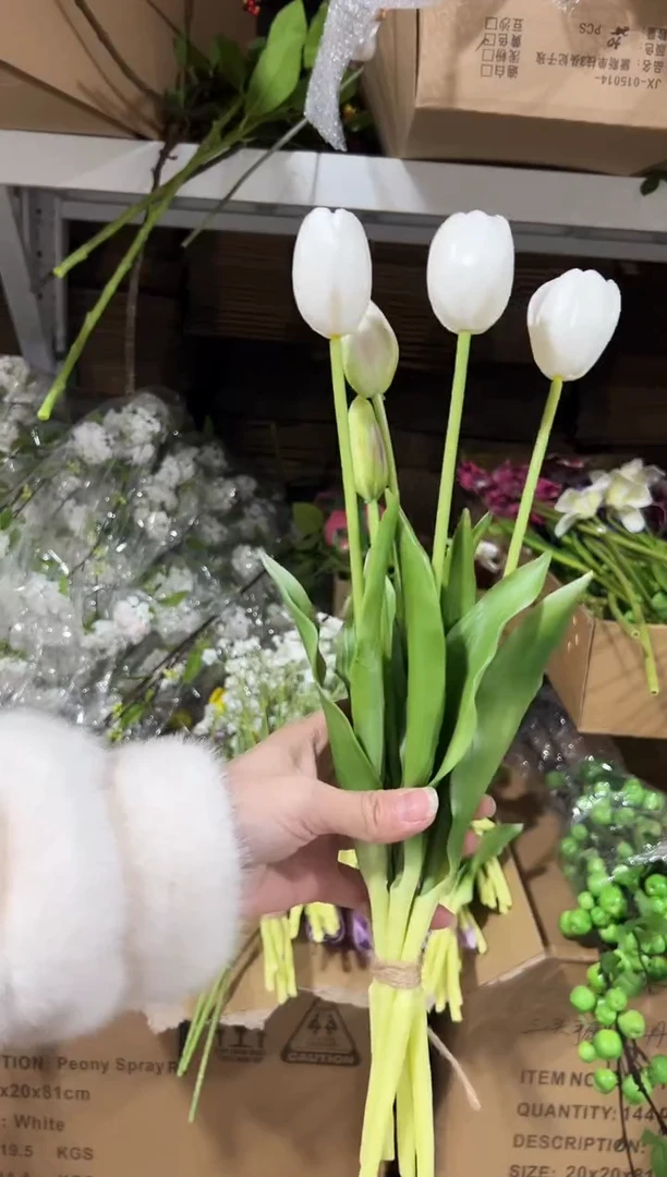 白色硅胶郁金香1把