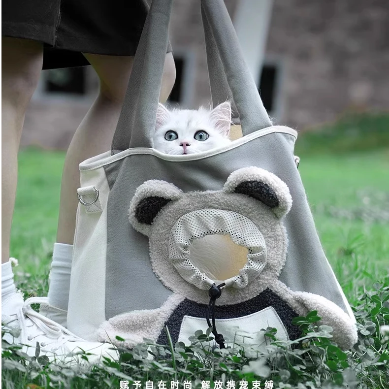 中小型宠物包小猫咪外出便携单肩斜挎包狗狗背包可露头博美约克夏