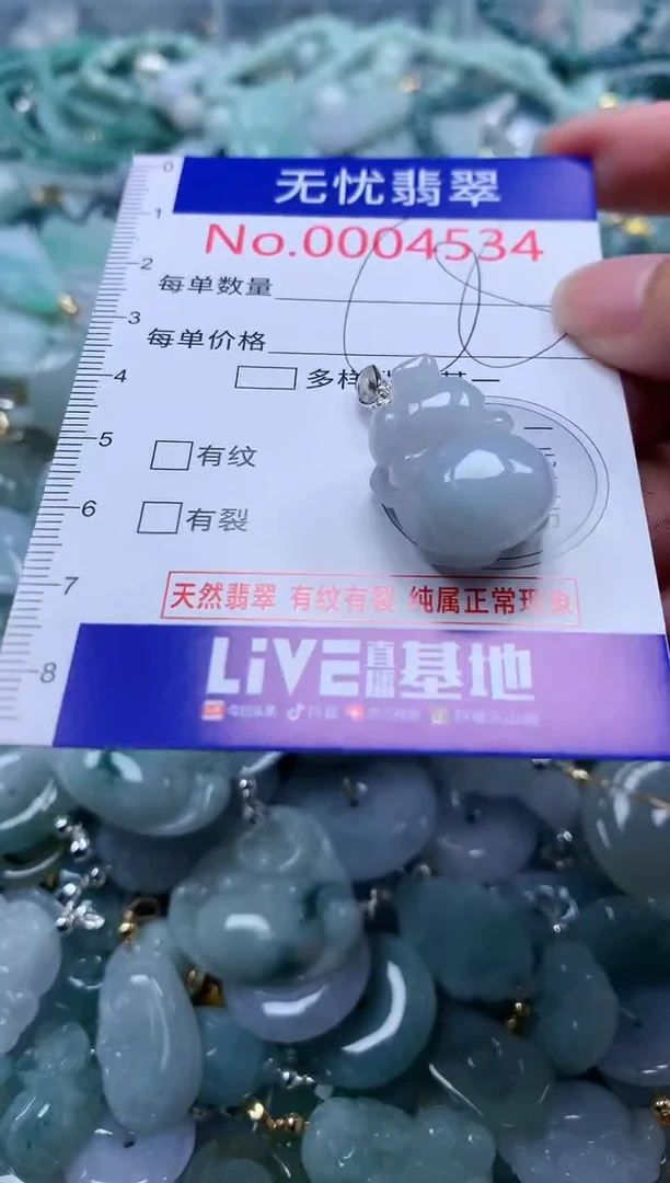 翡翠未镶嵌吊坠(不含链)4534