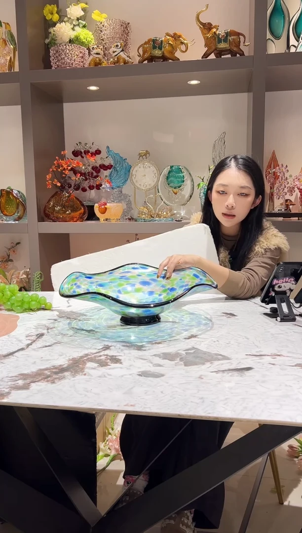新款波点艺术果盘