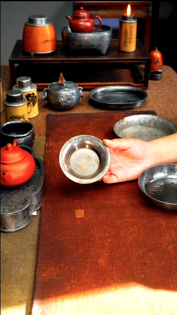 9395茶如人生油灯盘