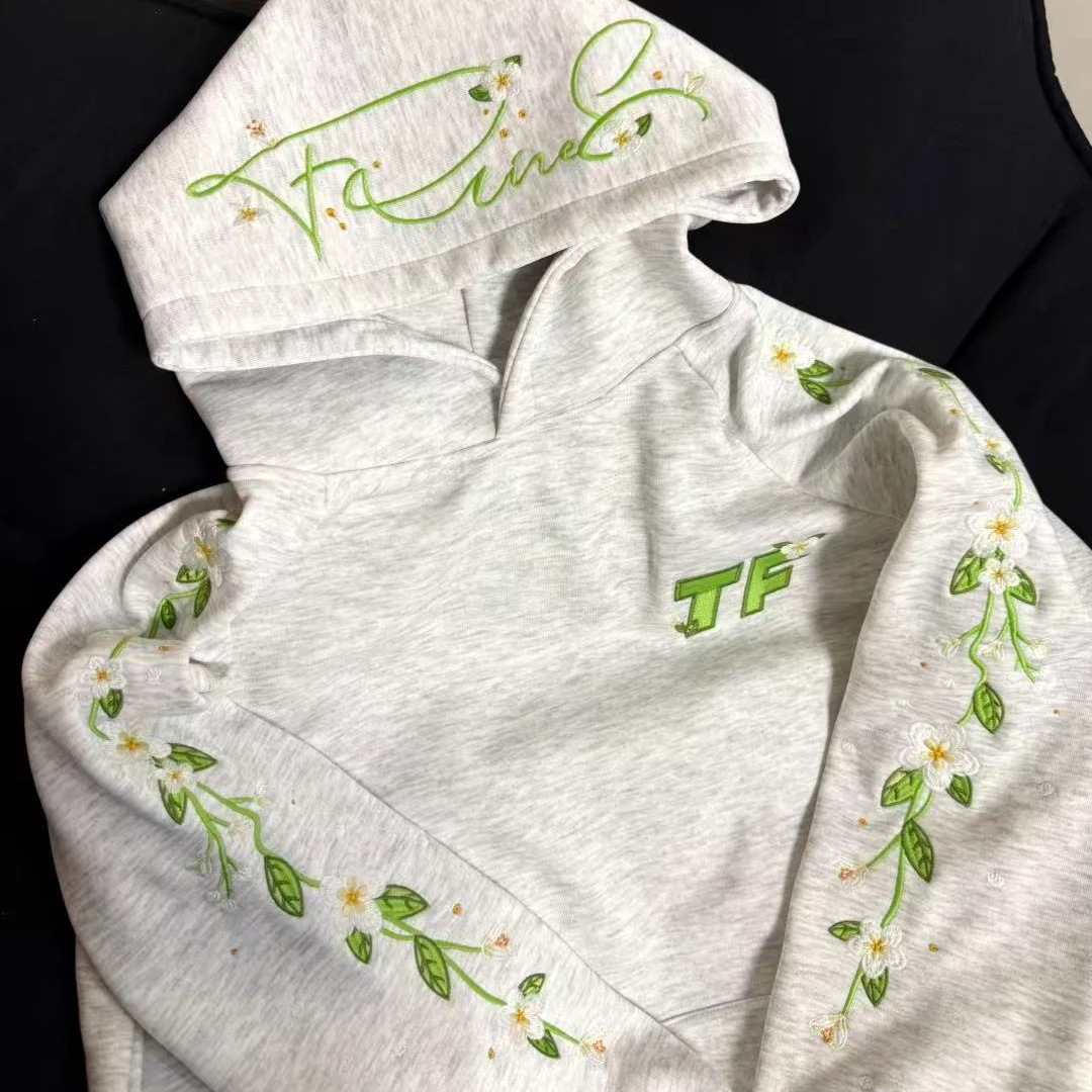 重工刺绣韩版带帽加绒休闲卫衣推荐宽松时尚女加厚女时尚韩版慵懒