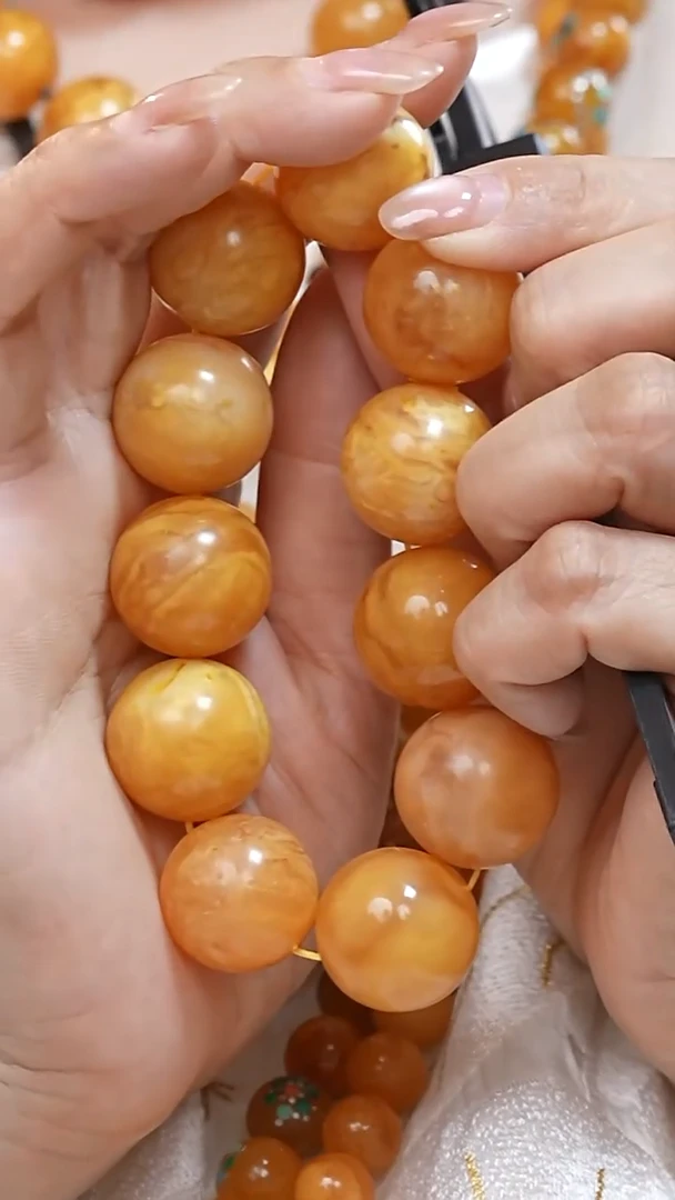 蜜蜡颈饰未镶嵌8198天然蜜蜡珠宝奇石全部保真
