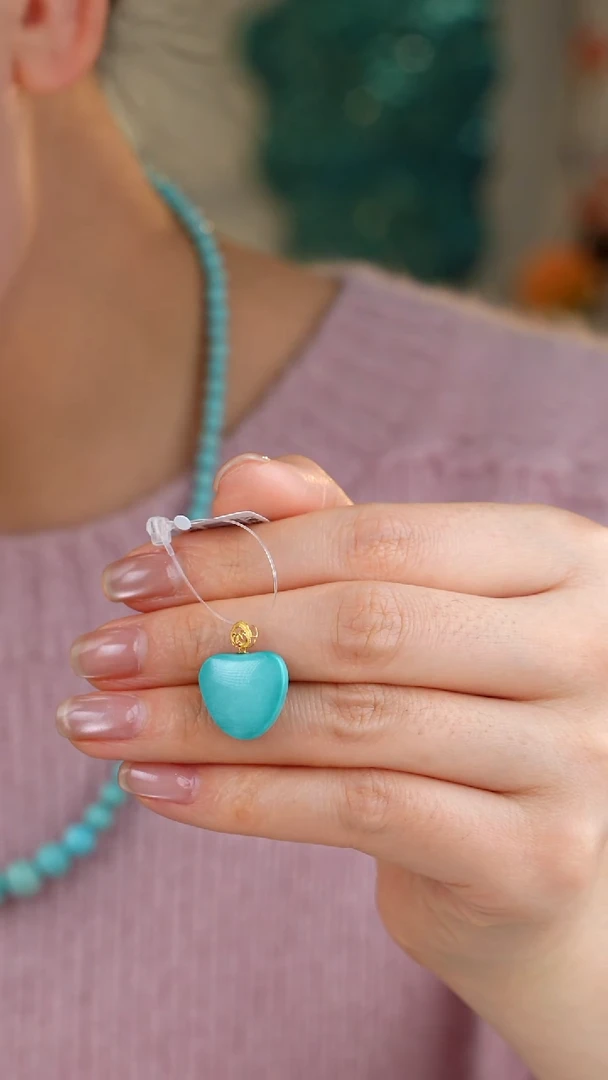 【闪购商品】绿松石吊坠(不含链)18K金镶嵌1