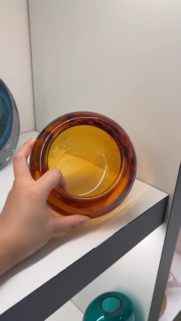 琥珀金色烟灰缸现货