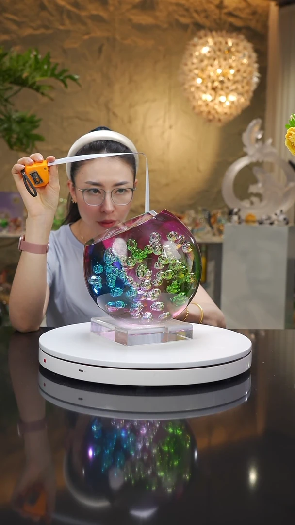 瓷片设计款繁花摆件大号带底座