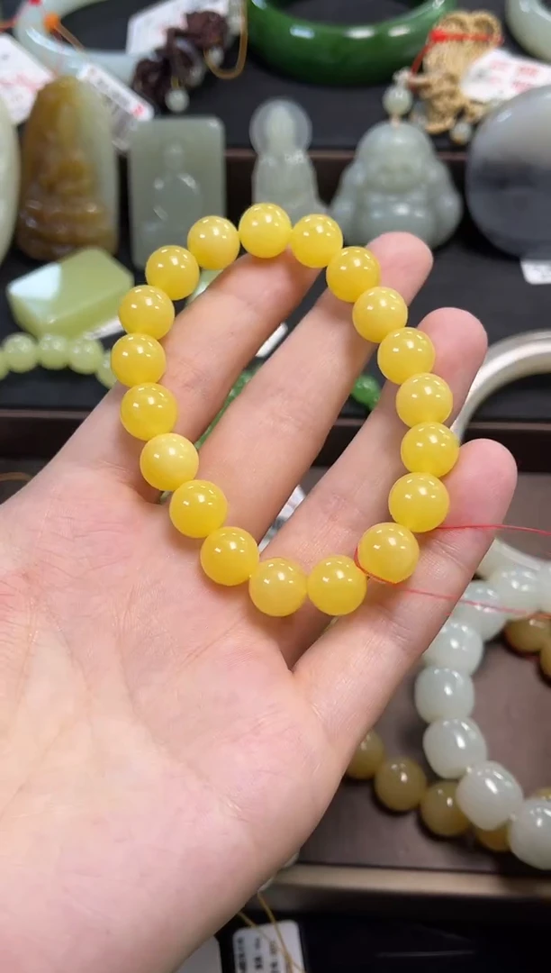 手串蜜蜡未镶嵌卡10蜜蜡 圆珠9015747