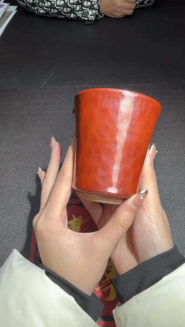 茶盏廖设生柿红祥云51