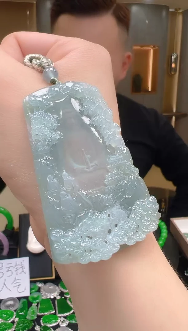 吊坠(不含链)未镶嵌翡翠天然A货翡翠多样性发一