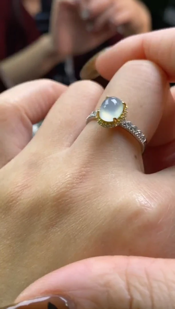 颈饰银S925镶嵌翡翠净货15318